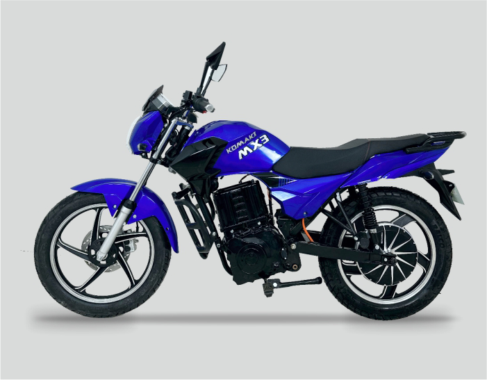 KOMAKI MX3 BLUE COLOURED ELECTRIC BIKE IMAGE