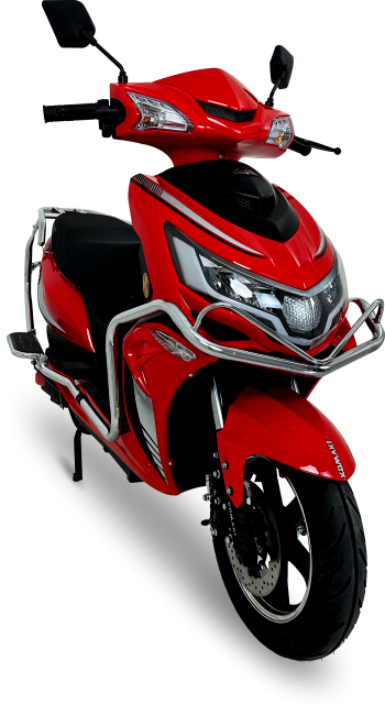 KOMAKI DT-3000 RED COLOURED E-SCOOTER IMAGE