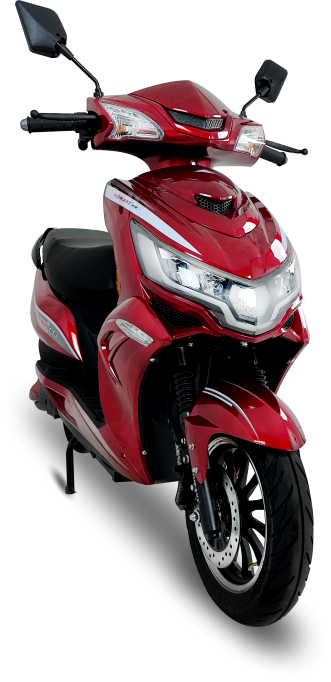 KOMAKI SE RED COLOURED E-SCOOTER IMAGE