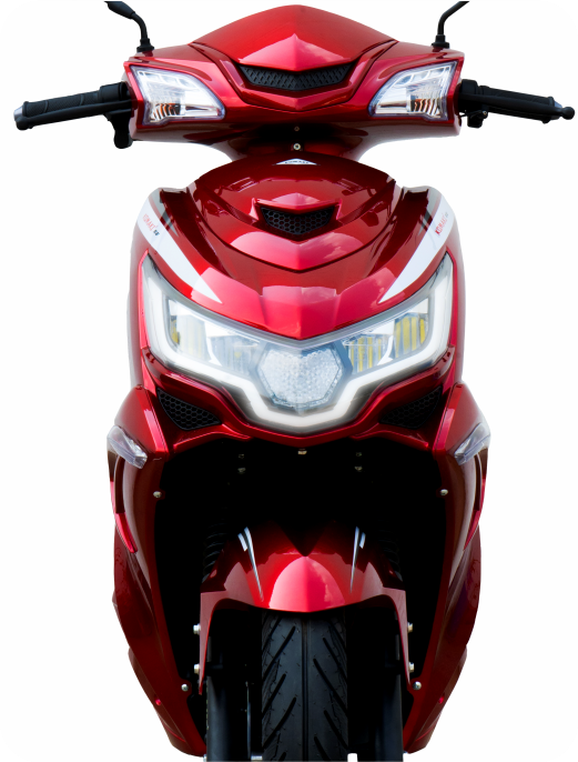 KOMAKI SE RED COLOURED E-SCOOTER IMAGE