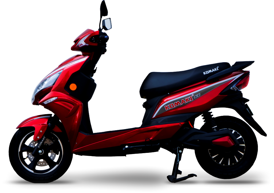 KOMAKI SE RED COLOURED E-SCOOTER