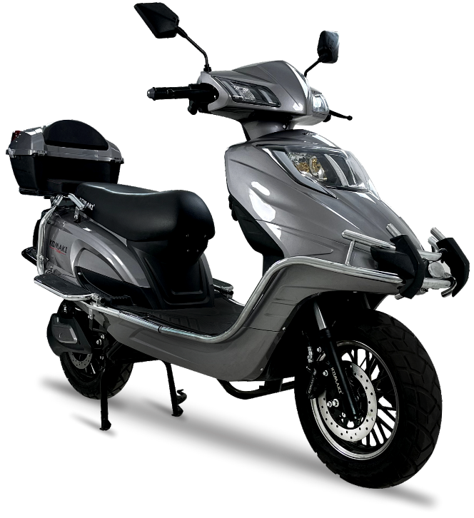 KOMAKI TN-95 SILVER COLOURED E-SCOOTER IMAGE