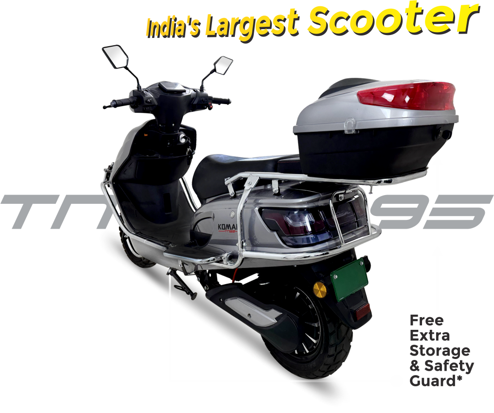 KOMAKI TN-95 SILVER COLOURED E-SCOOTER IMAGE