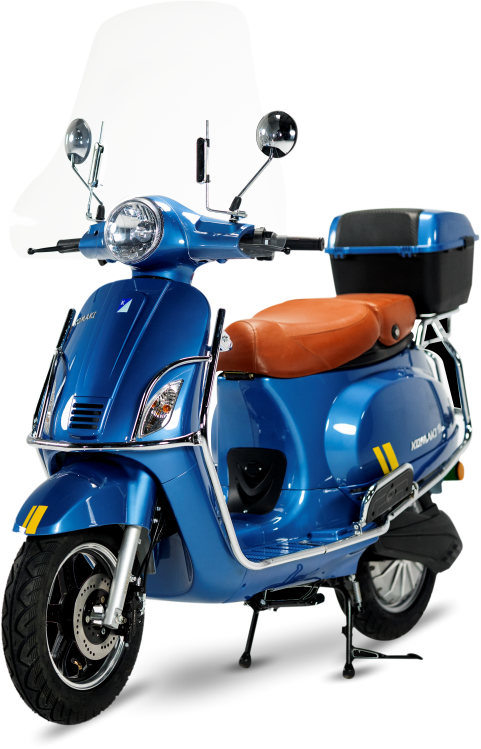 KOMAKI VENICE BLUE COLOURED E-SCOOTER IMAGE