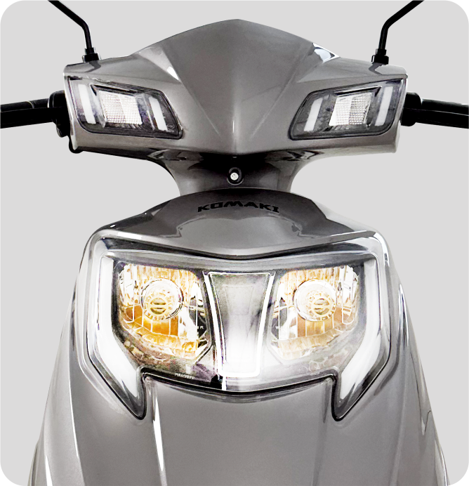 KOMAKI LED DRL FRONT WINKERS & DUAL LED HEADLAMP IMAGE