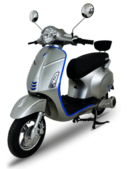 KOMAKI GREY AND SILVER VENICE-ECO E-SCOOTER IMAGE