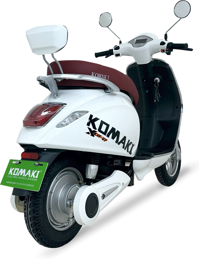 KOMAKI WHITE COLOURED XGT VP E-SCOOTER IMAGE