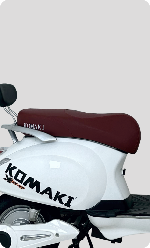 KOMAKI XGT VP WHITE COLOURED E-SCOOTER IMAGE