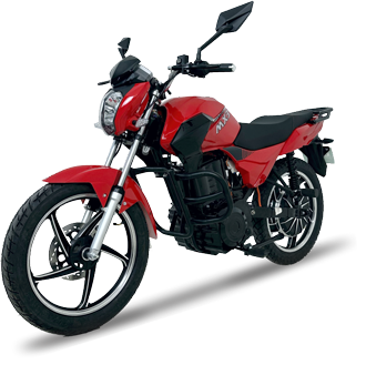 KOMAKI MX3 PURE RED COLOURED E-BIKE IMAGE