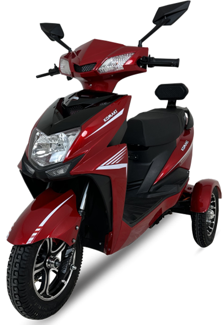 KOMAKI XGT-X5 MAROON COLOURED E-SCOOTER IMAGE