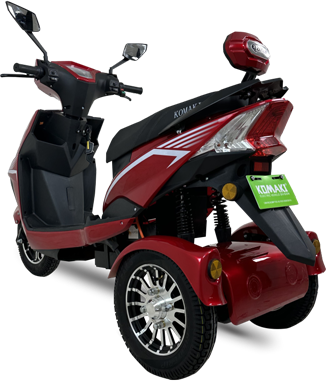 KOMAKI XGT-X5 MAROON COLOURED E-SCOOTER IMAGE