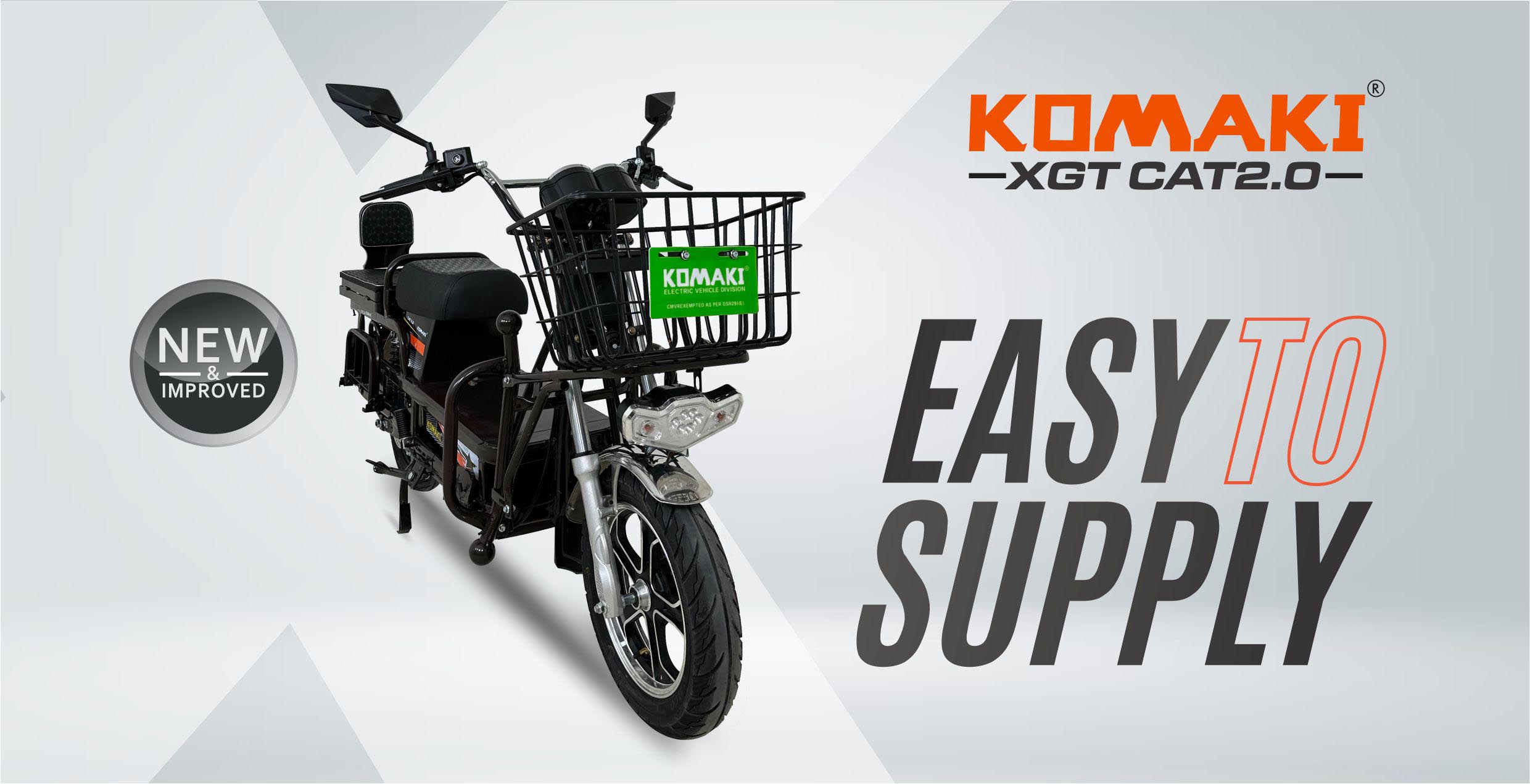 KOMAKI-XGT-CAT 2.0 BLACK COLOURED E-SCOOTER