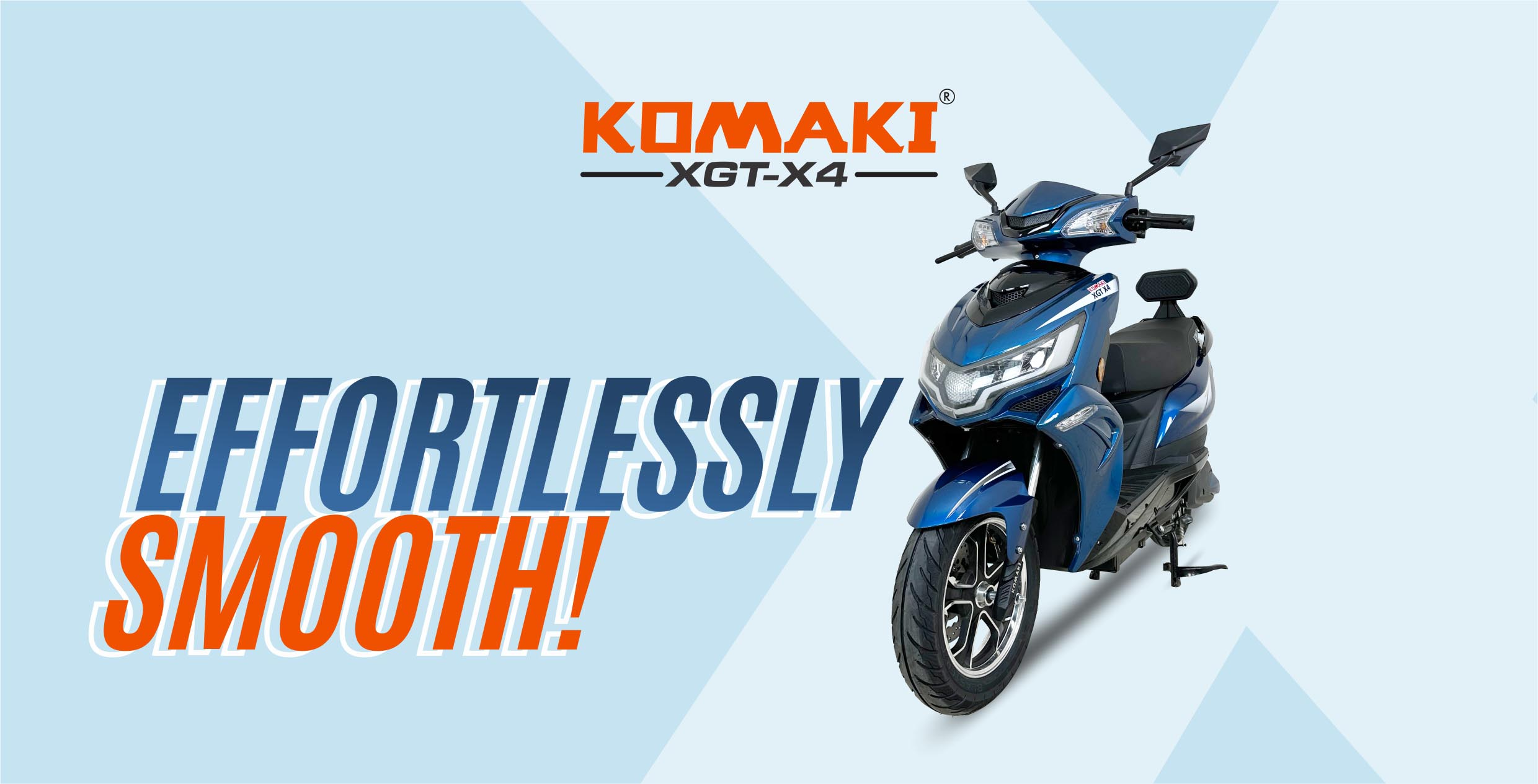 KOMAKI XGT-X4 BLUE COLOURED E-SCOOTER